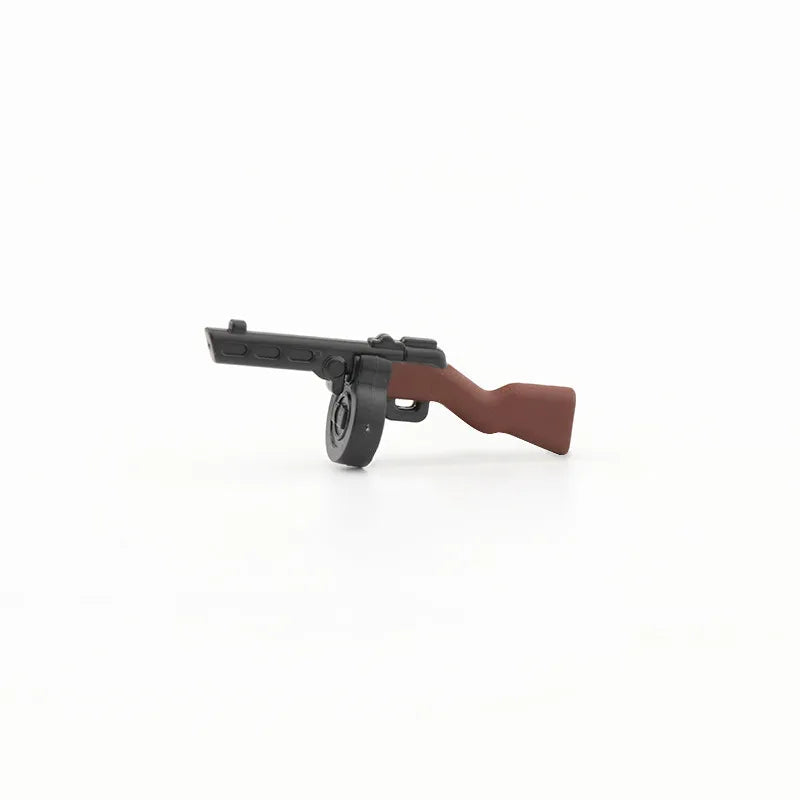 WW2 Soldiers Weapon Building Blocks Set – Two-Color Printed Rifles, Submachine Guns, Sniper Guns – Military Accessories for LEGO® Compatible Bricks – C238