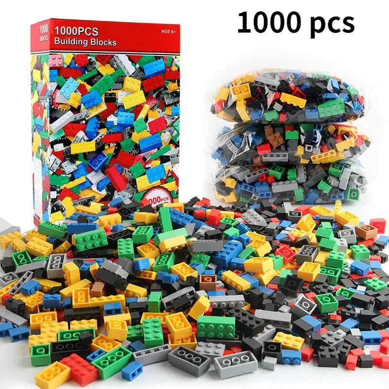 1000PCS DIY Creative Building Blocks Bulk Set – City Classic Bricks, LEGO® Compatible, Educational Toys for Kids, Birthday Gift