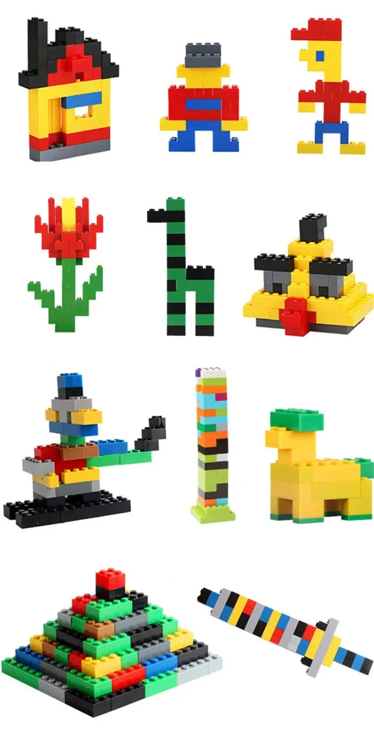 1000PCS DIY Creative Building Blocks Bulk Set – City Classic Bricks, LEGO® Compatible, Educational Toys for Kids, Birthday Gift