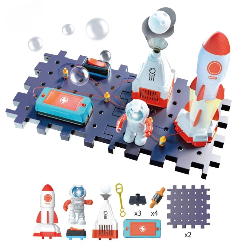 DIY Electronic Science Toy Kit for Kids – Educational Circuit Blocks Set – STEM Exploration Equipment – Physical Learning Gift (CE Certified)