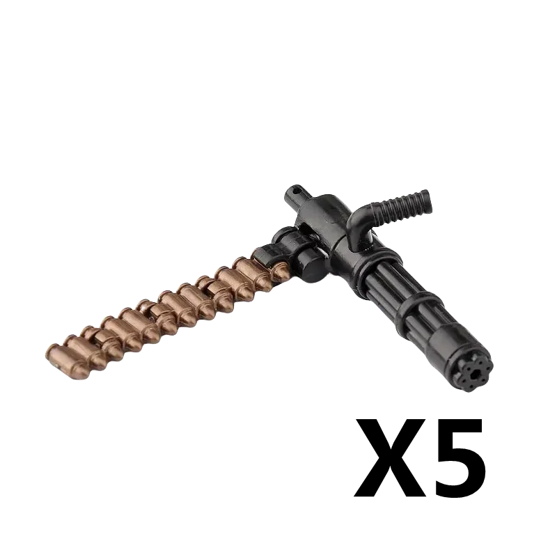 WW2 Soldiers Weapon Building Blocks Set – Two-Color Printed Rifles, Submachine Guns, Sniper Guns – Military Accessories for LEGO® Compatible Bricks – C238