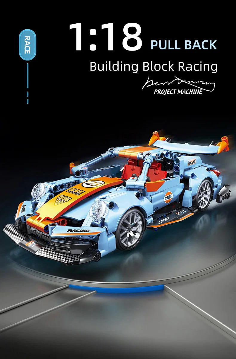 523PCS City Speed Car Porsche Building Blocks | ToylinX Racing Vehicle Brick Set for Kids | Festive Gift | LEGO-Compatible Supercar Toy