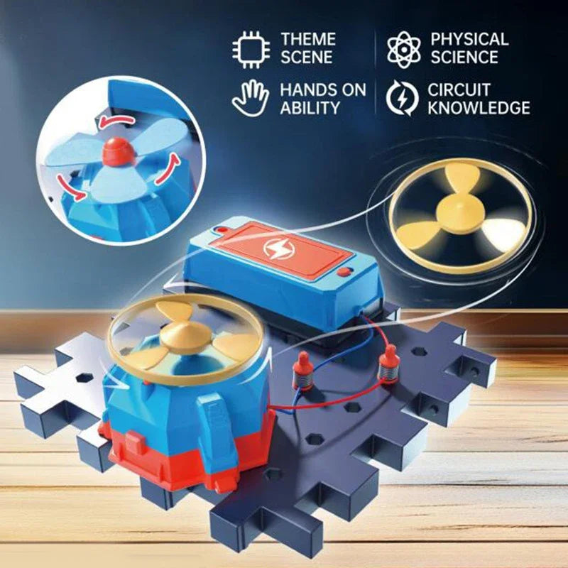 DIY Electronic Science Toy Kit for Kids – Educational Circuit Blocks Set – STEM Exploration Equipment – Physical Learning Gift (CE Certified)