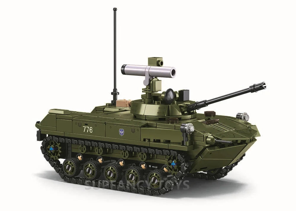 530PCS BMD-2S Parachute Fighting Vehicle Building Set – Lego Compatible Military Model Bricks Kit for Kids & Collectors