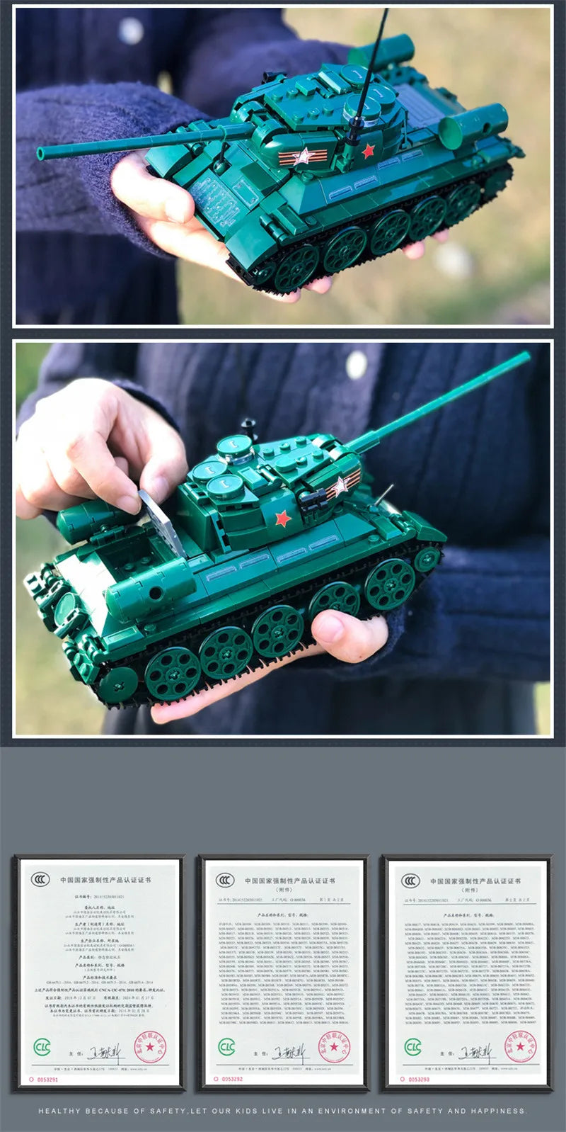WWII Soviet T-34/85 Tank Model – 497PCS Military Brick Set | Compatible with Lego