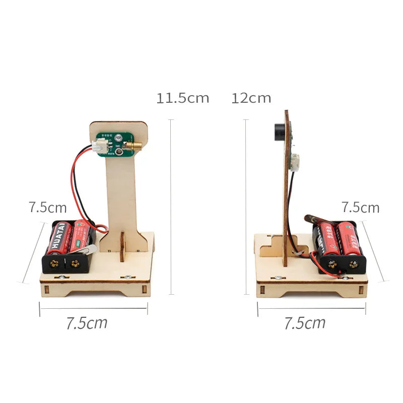 DIY Infrared Alarm STEM Toy Kit – Educational Science & Technology Wooden Puzzle for Kids | Build-Your-Own Motion Sensor Model (Ages 6+)