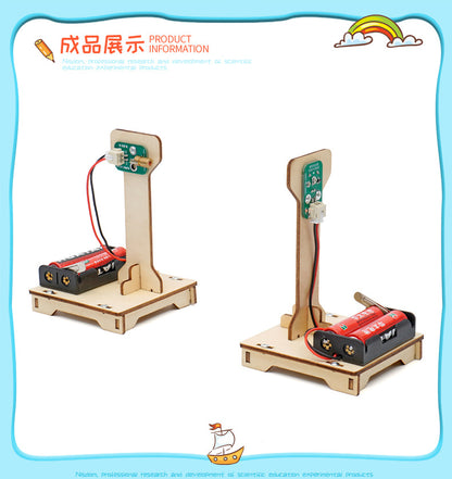 DIY Infrared Alarm STEM Toy Kit – Educational Science & Technology Wooden Puzzle for Kids | Build-Your-Own Motion Sensor Model (Ages 6+)