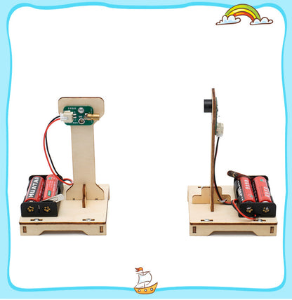 DIY Infrared Alarm STEM Toy Kit – Educational Science & Technology Wooden Puzzle for Kids | Build-Your-Own Motion Sensor Model (Ages 6+)
