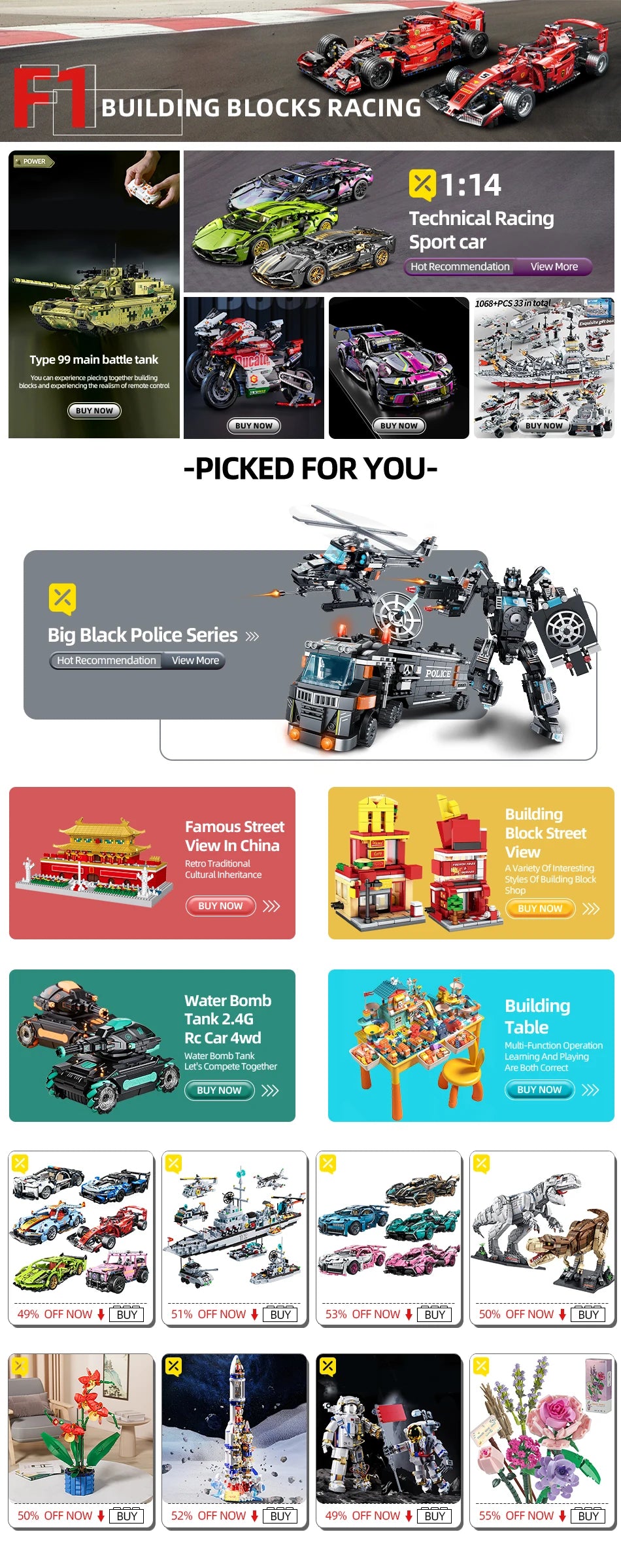 410PCS Police Car Building Blocks | ToylinX DIY Intelligence Development Toy | Creative Gift for Kids, Teens & Adults | Compatible with LEGO