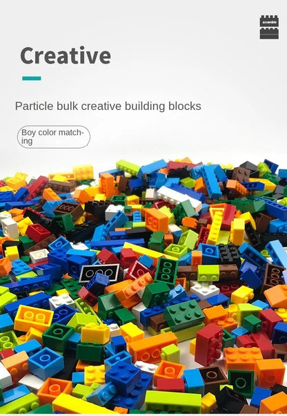 1000PCS DIY Creative Building Blocks Bulk Set – City Classic Bricks, LEGO® Compatible, Educational Toys for Kids, Birthday Gift