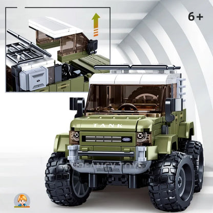 317PCS Off-Road SUV Vehicle Building Blocks – Lego Compatible Hardline Tank Model | Urban 4x4 Off-Road Car for Kids | Creative Educational Toy