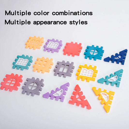 Large Scale House Building Blocks for Kids – Creative Construction Set with Windows – Educational Kindergarten Toy for Boys & Girls