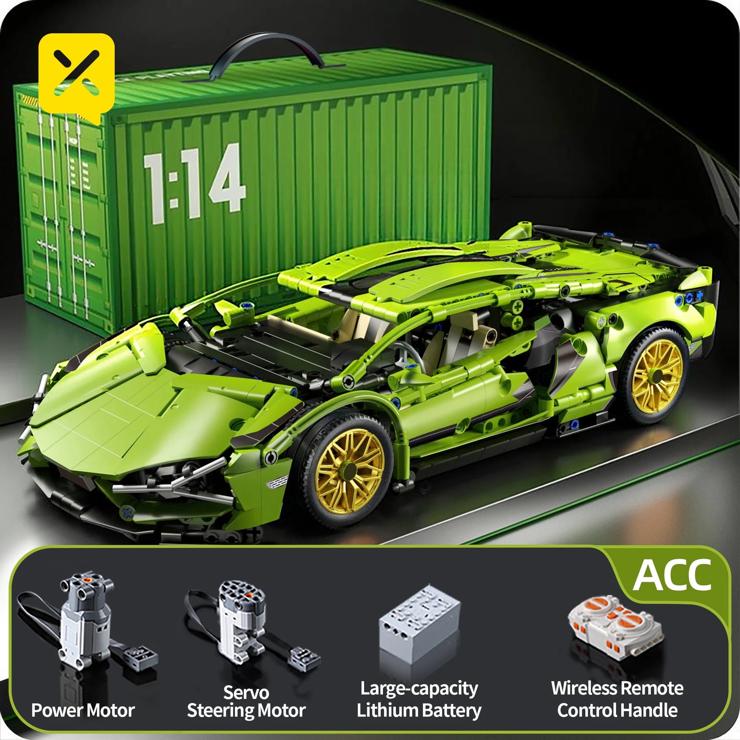 SuperCar Building Blocks | ToylinX Lamborghini & Bugatti Supercar Model | LEGO-Compatible Mechanical DIY Set | RC-Ready Puzzle Bricks Gift