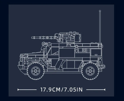 519PCS Military Typhoon VDVS Assault Armored Vehicle Model – Lego-Compatible Building Blocks Set with 4 Soldiers | Educational Military Toy for Kids