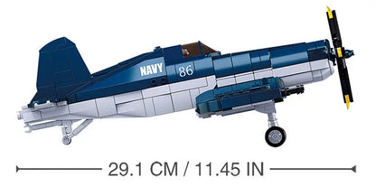 550PCS WW2 F4U-1 Pirate Fighter Building Blocks Set – Lego Compatible Airplane Model for Kids | Pacific Storm Air Force Bricks Kit