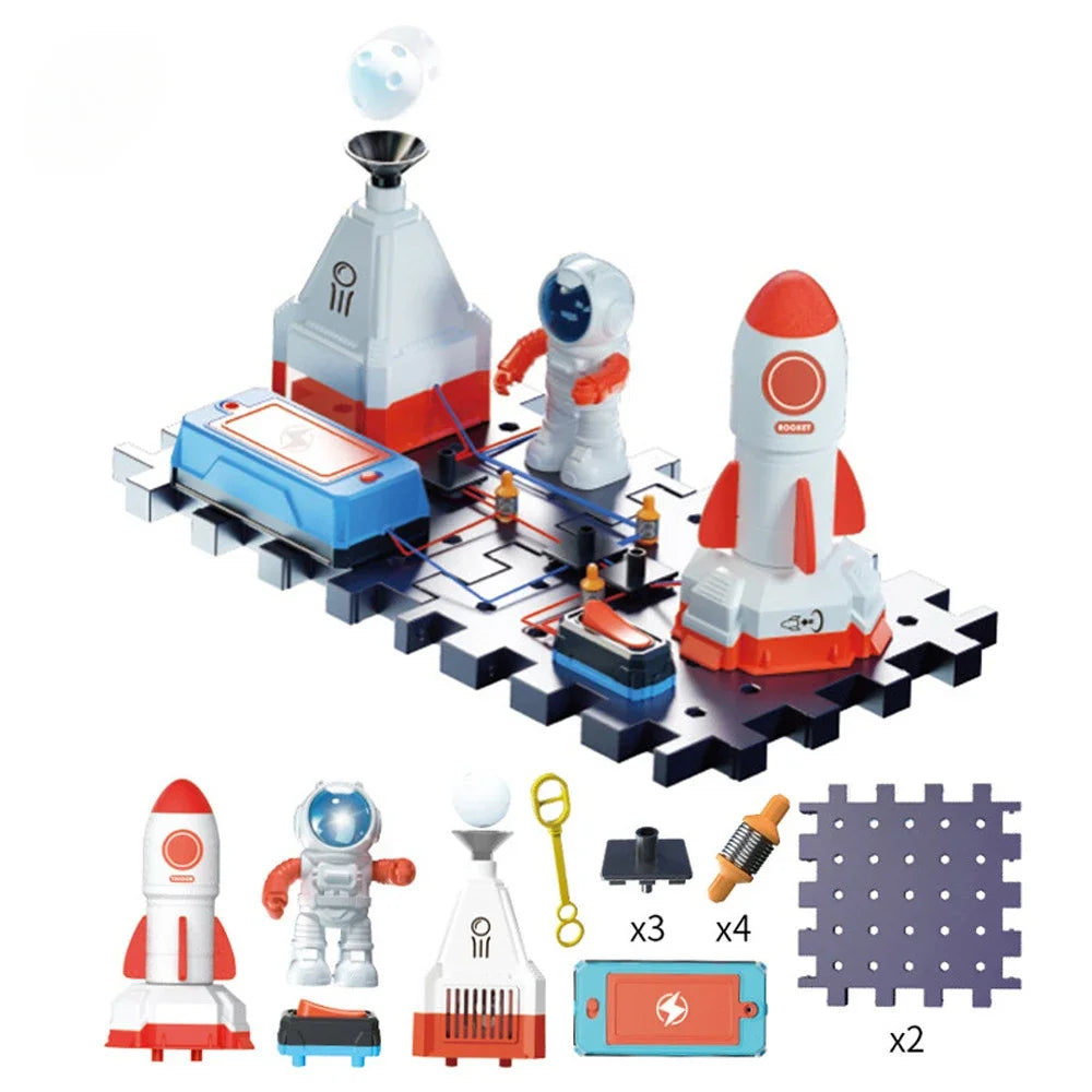 DIY Electronic Science Toy Kit for Kids – Educational Circuit Blocks Set – STEM Exploration Equipment – Physical Learning Gift (CE Certified)