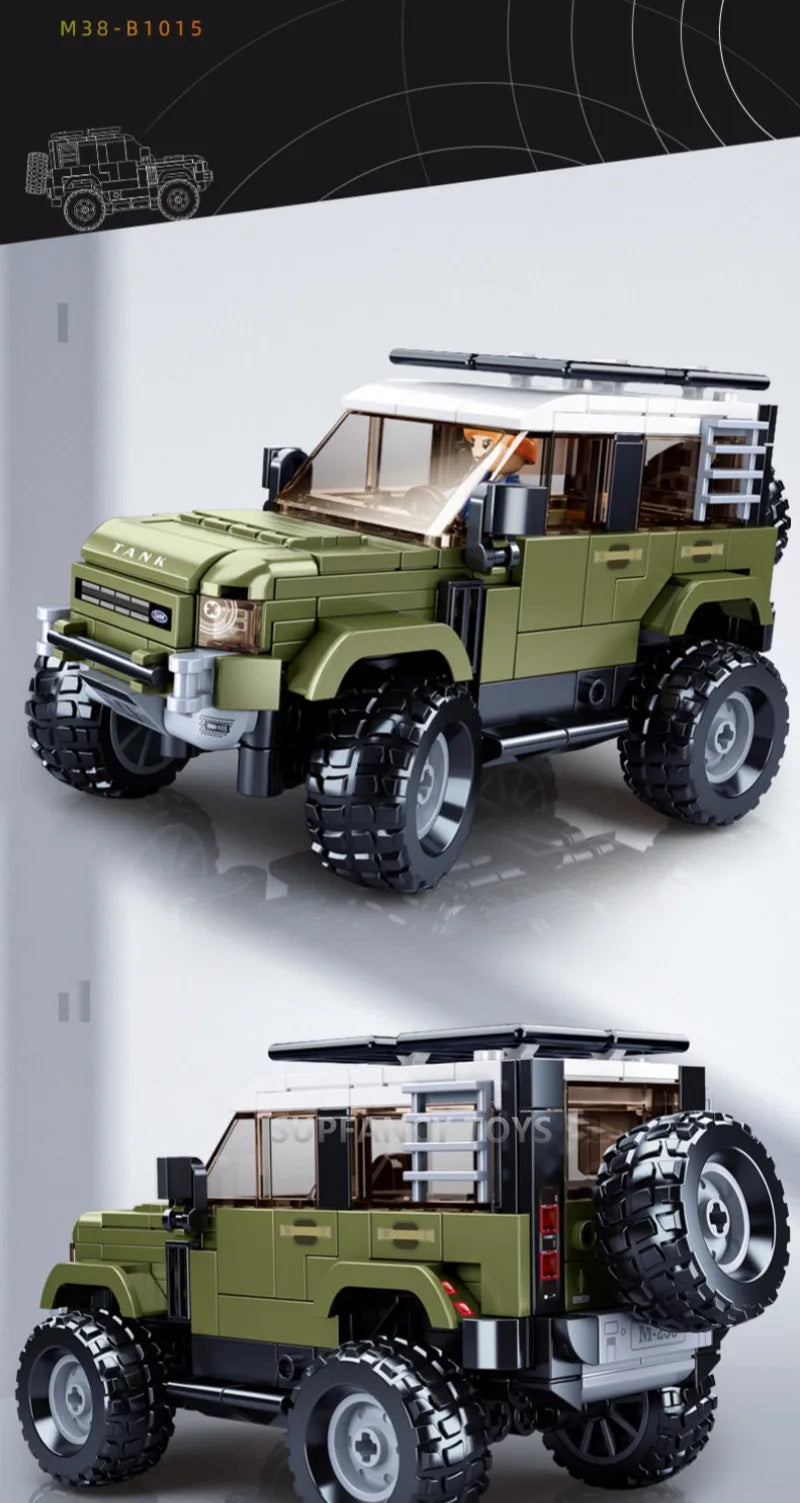 317PCS Off-Road SUV Vehicle Building Blocks – Lego Compatible Hardline Tank Model | Urban 4x4 Off-Road Car for Kids | Creative Educational Toy