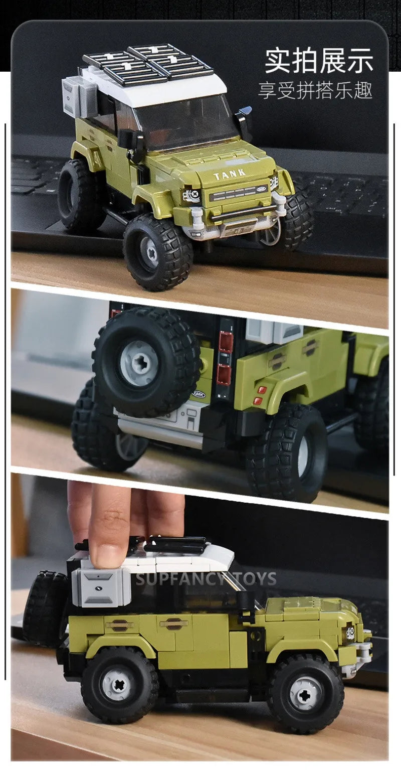 317PCS Off-Road SUV Vehicle Building Blocks – Lego Compatible Hardline Tank Model | Urban 4x4 Off-Road Car for Kids | Creative Educational Toy