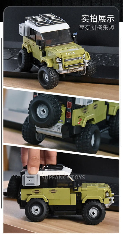 317PCS Off-Road SUV Vehicle Building Blocks – Lego Compatible Hardline Tank Model | Urban 4x4 Off-Road Car for Kids | Creative Educational Toy