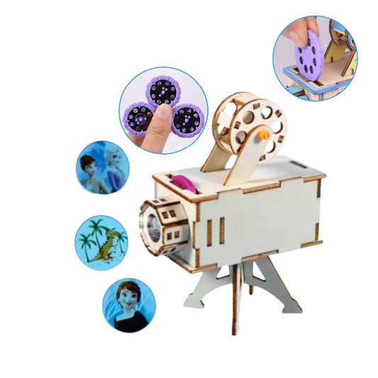 DIY Science Projector Kit for Kids – Wooden Education Model Toy | Physics Learning Toy, STEM Birthday Gift for Children