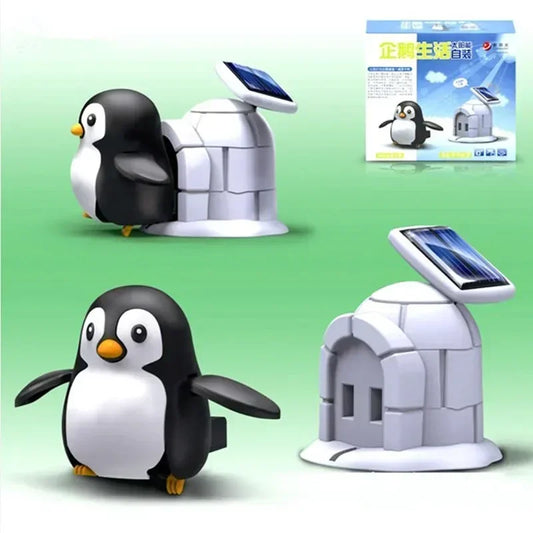 DIY Solar Penguin Life Kit – Educational Science Toy | Rechargeable Eco-Friendly Habitat Building Kit for Kids