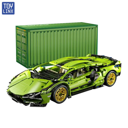 SuperCar Building Blocks | ToylinX Lamborghini & Bugatti Supercar Model | LEGO-Compatible Mechanical DIY Set | RC-Ready Puzzle Bricks Gift
