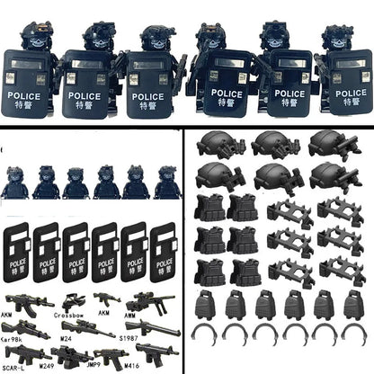 Special Forces Military Minifigures Set – Lego Compatible Army Soldiers with Weapons & Gear – Kids DIY Battle Toy