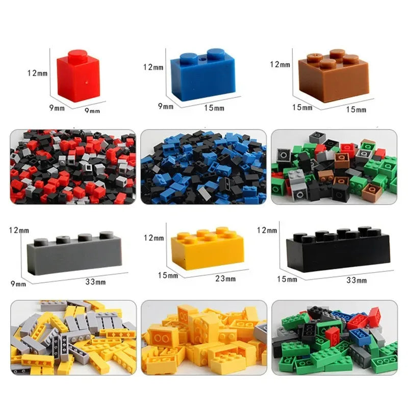 1000PCS DIY Creative Building Blocks Bulk Set – City Classic Bricks, LEGO® Compatible, Educational Toys for Kids, Birthday Gift