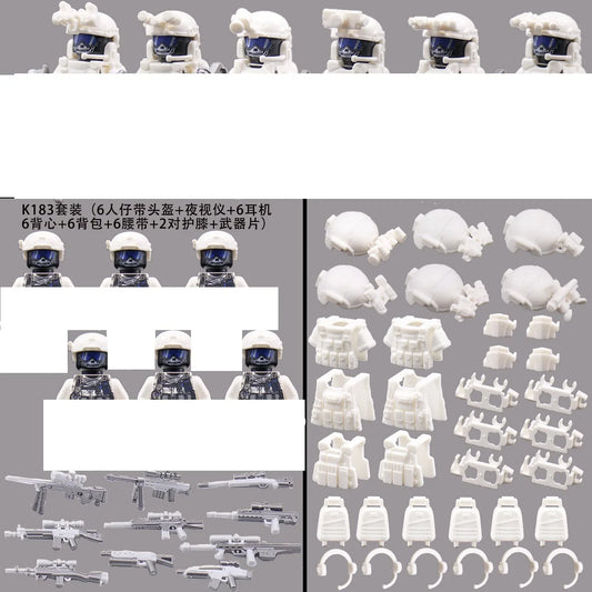 Special Forces Military Minifigures Set – Lego Compatible Army Soldiers with Weapons & Gear – Kids DIY Battle Toy