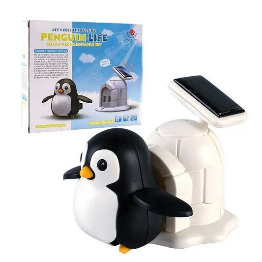DIY Solar Penguin Life Kit – Educational Science Toy | Rechargeable Eco-Friendly Habitat Building Kit for Kids