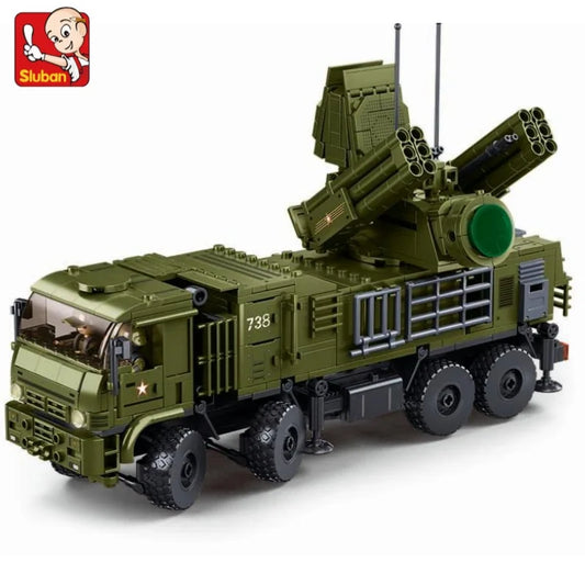 659PCS Pantsyr-S1S Military Armored Self-Defense System Building Set – Lego Compatible Army Defense Vehicle Bricks Kit for Kids & Collectors