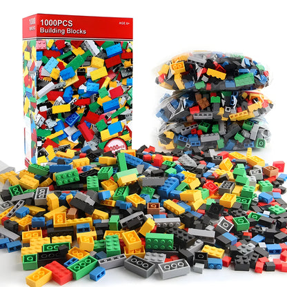 1000PCS DIY Creative Building Blocks Bulk Set – City Classic Bricks, LEGO® Compatible, Educational Toys for Kids, Birthday Gift