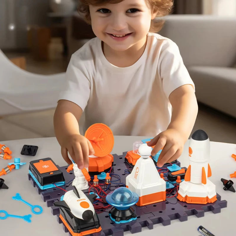 DIY Electronic Science Toy Kit for Kids – Educational Circuit Blocks Set – STEM Exploration Equipment – Physical Learning Gift (CE Certified)